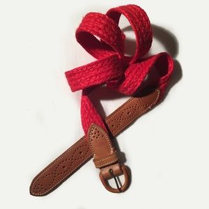 Polo by Ralph Lauren Vintage Cotton & Leather Belt